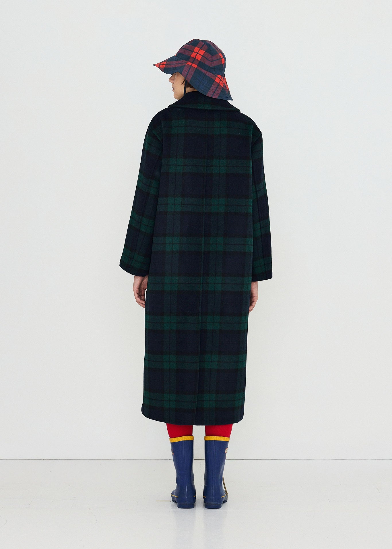 The Tiny Big Sister Long Check Coat