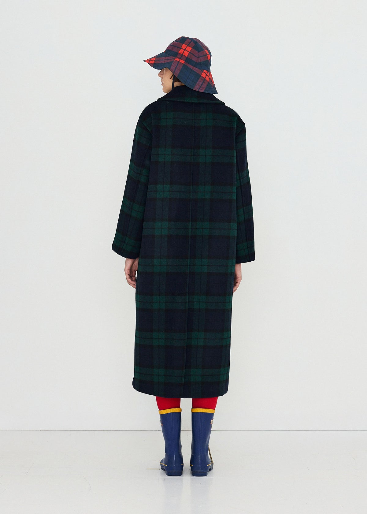 The Tiny Big Sister Long Check Coat