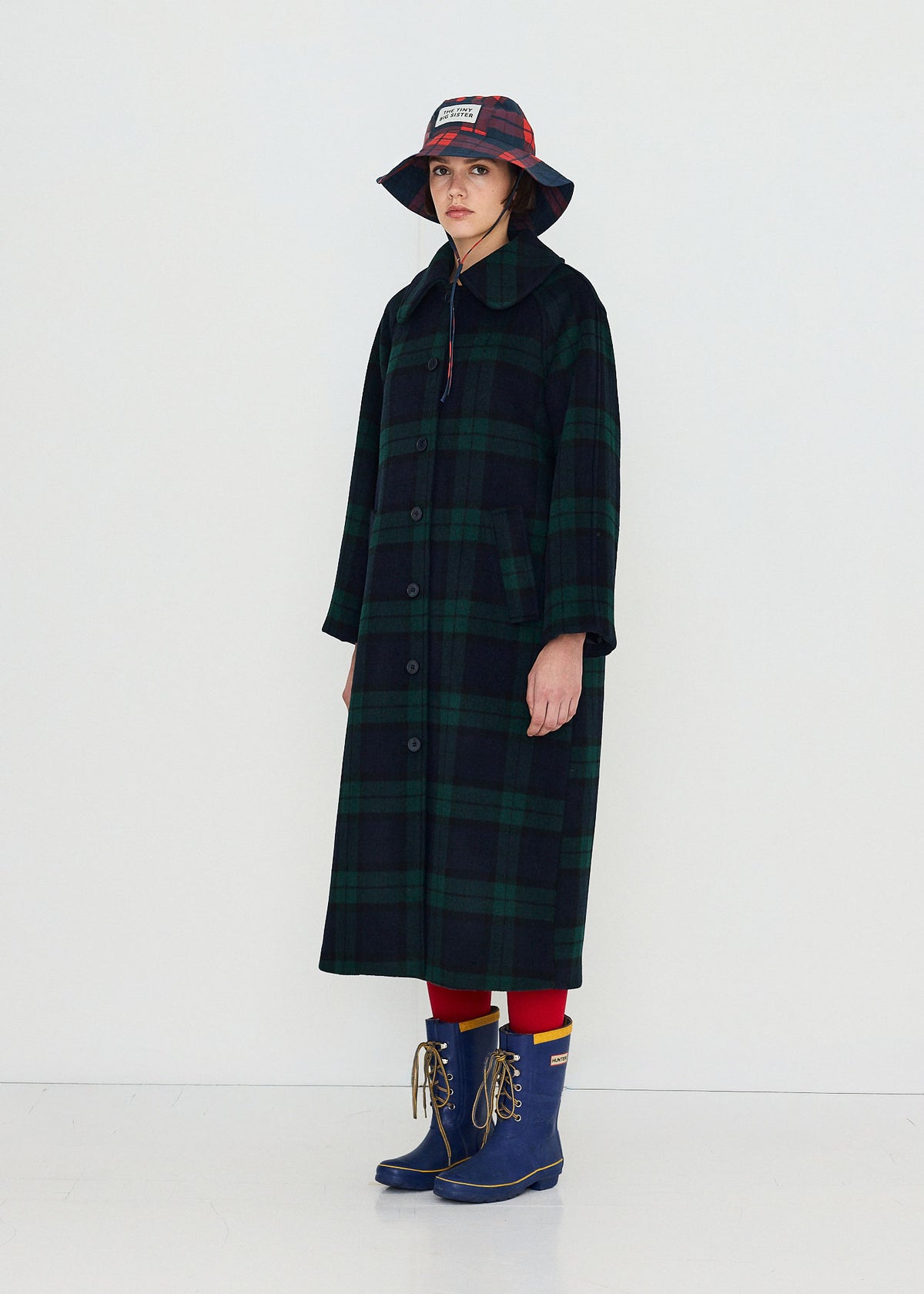 The Tiny Big Sister Long Check Coat