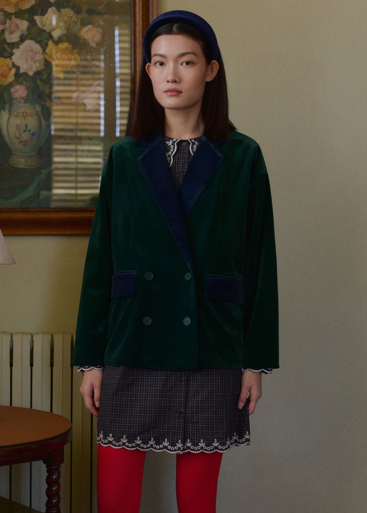The Tiny Big Sister Velvet Blazer
