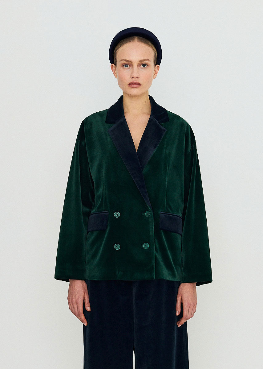 The Tiny Big Sister Velvet Blazer