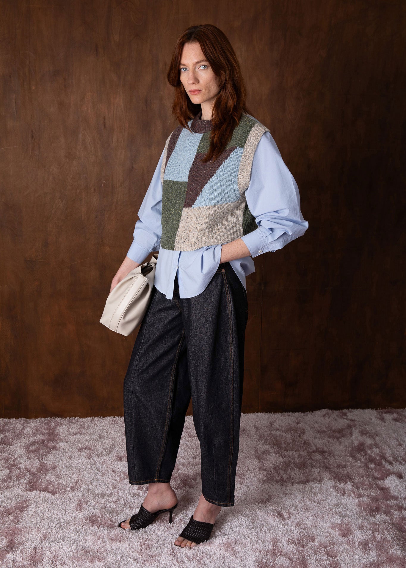 VI.VE.RE Naya Barrel Leg Jeans - Black