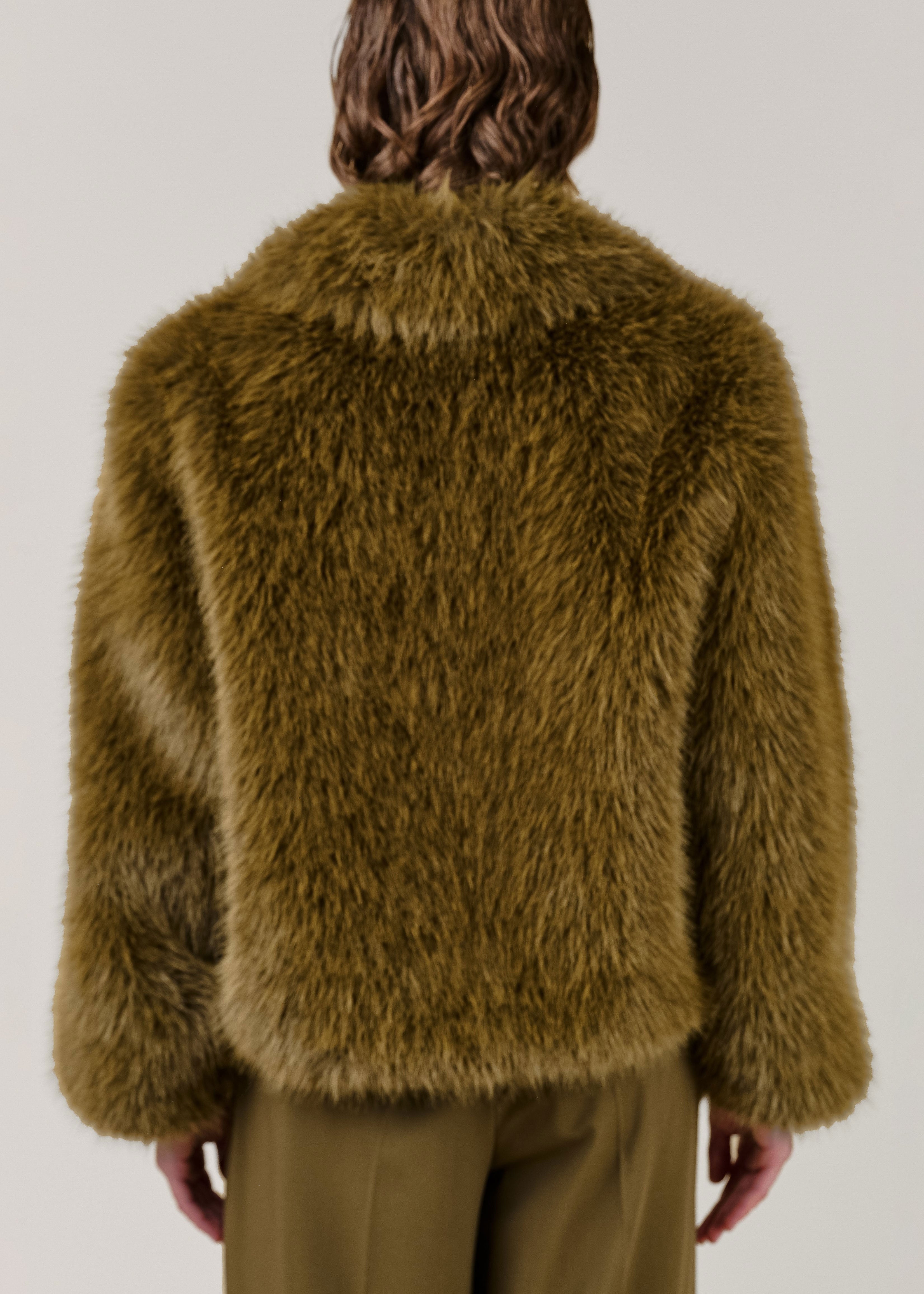 VI.VE.RE Indie Short Soft Faux Fur Jacket