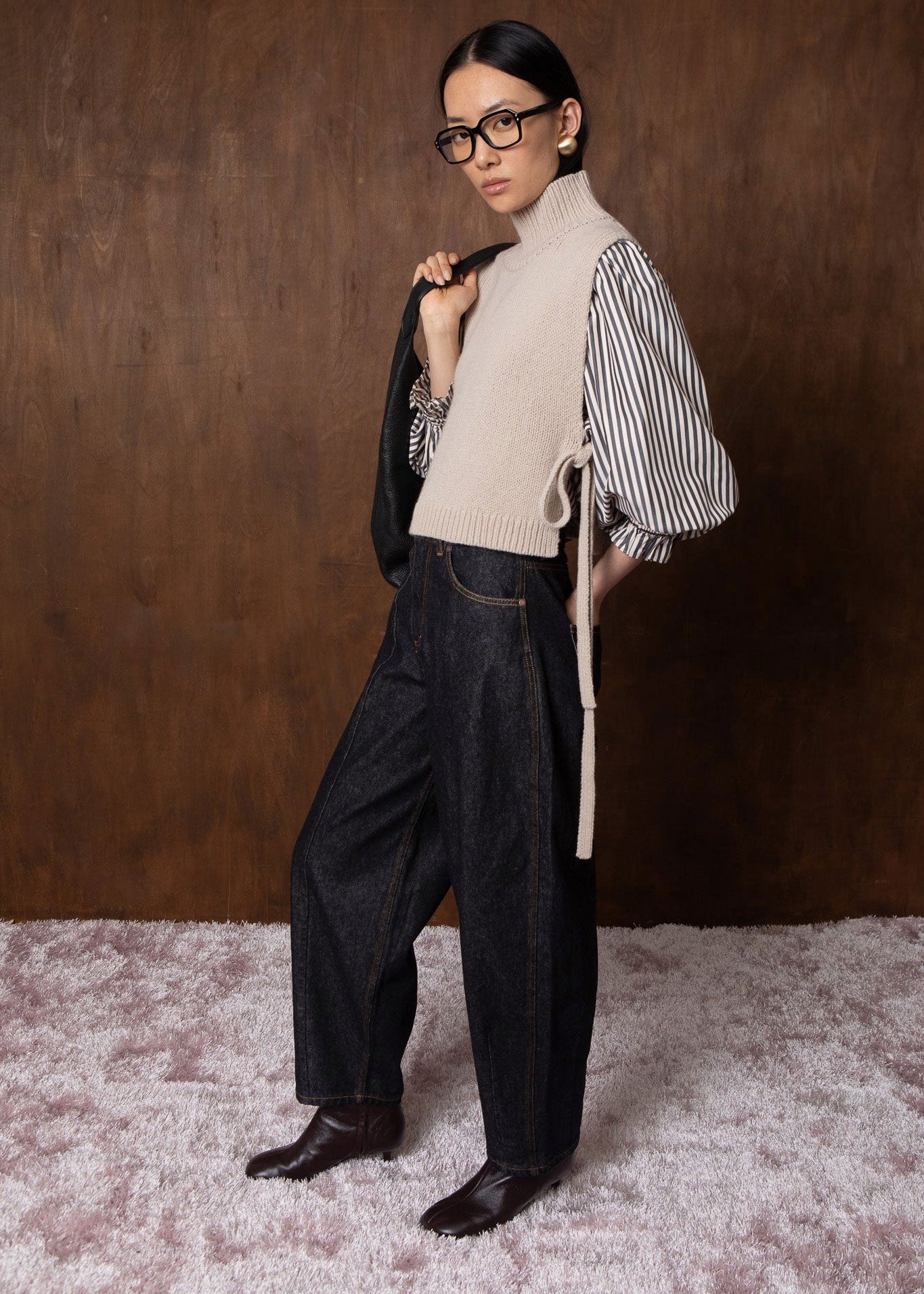 VI.VE.RE Daya Knit Tabbard - Beige