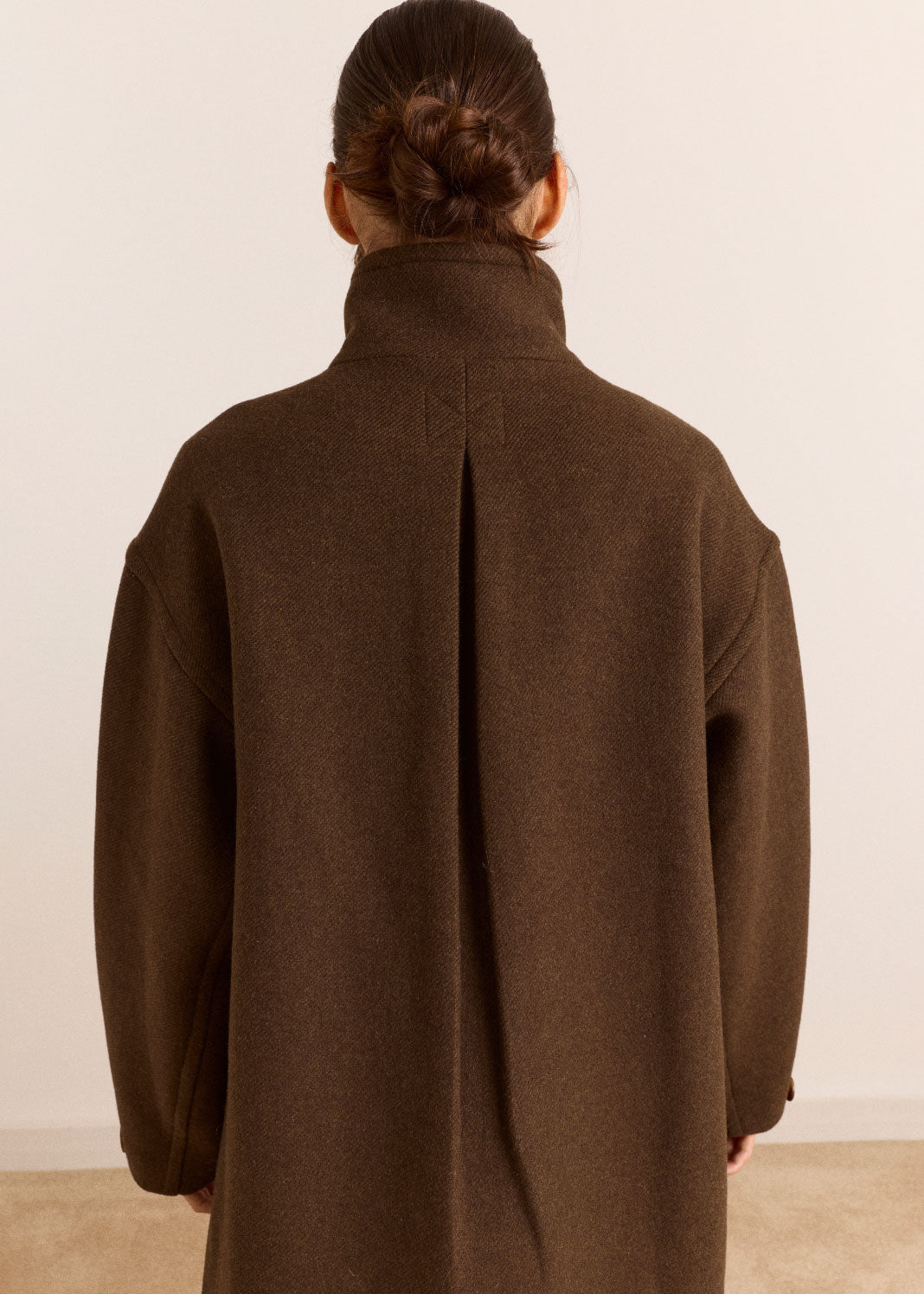 Damson Madder Agnes Wool Blend Coat - Chocolate