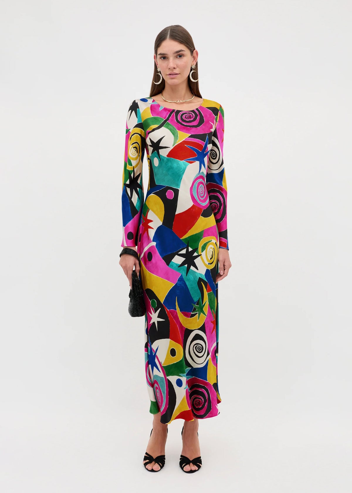 Rixo Amal Dress - Cosmos Swirl