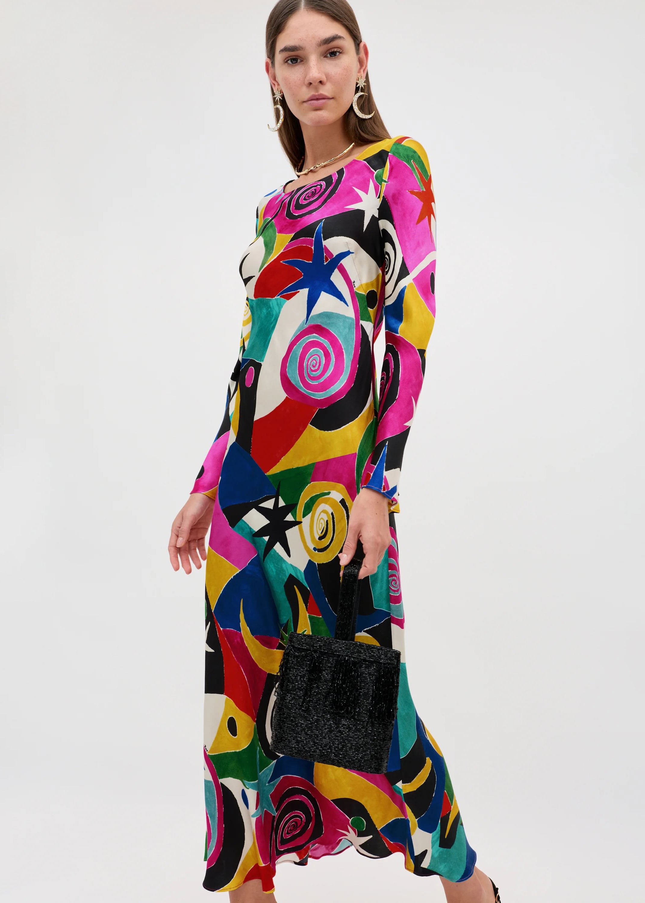 Rixo Amal Dress - Cosmos Swirl