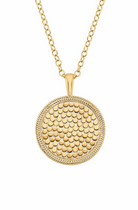 Anna Beck - Engrave Medallion Necklace Gold