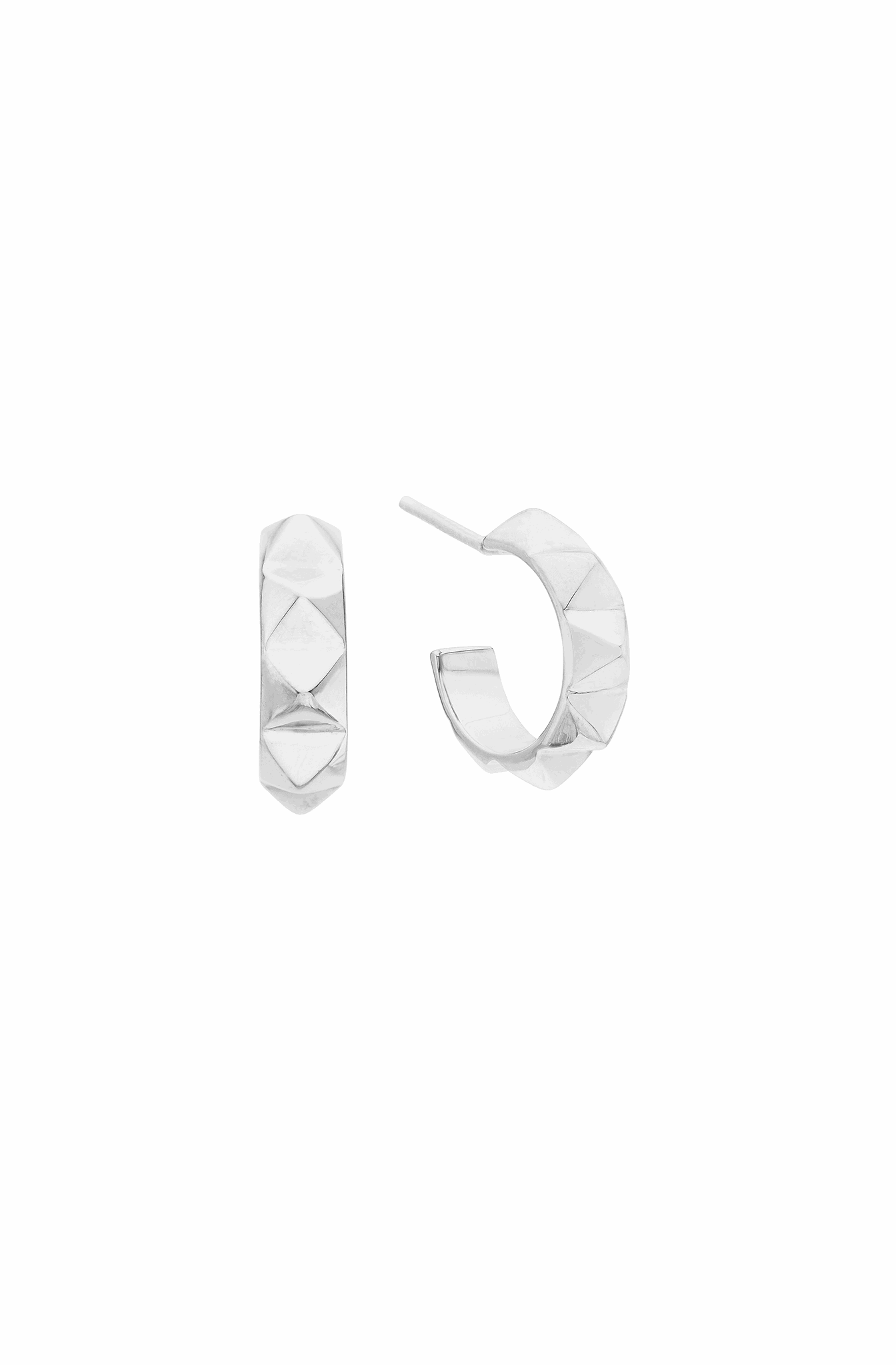 Anna Beck - Studded Hoops - Silver