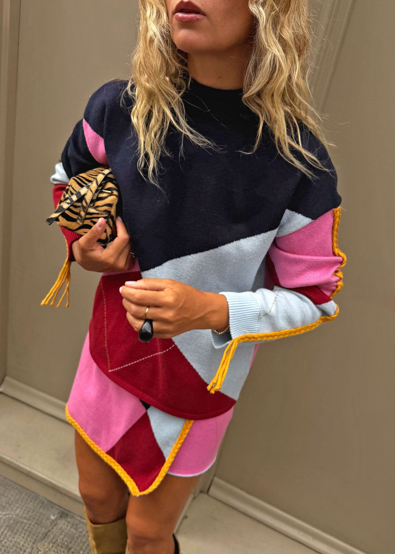 Never Fully Dressed Argyle Knit Jumper