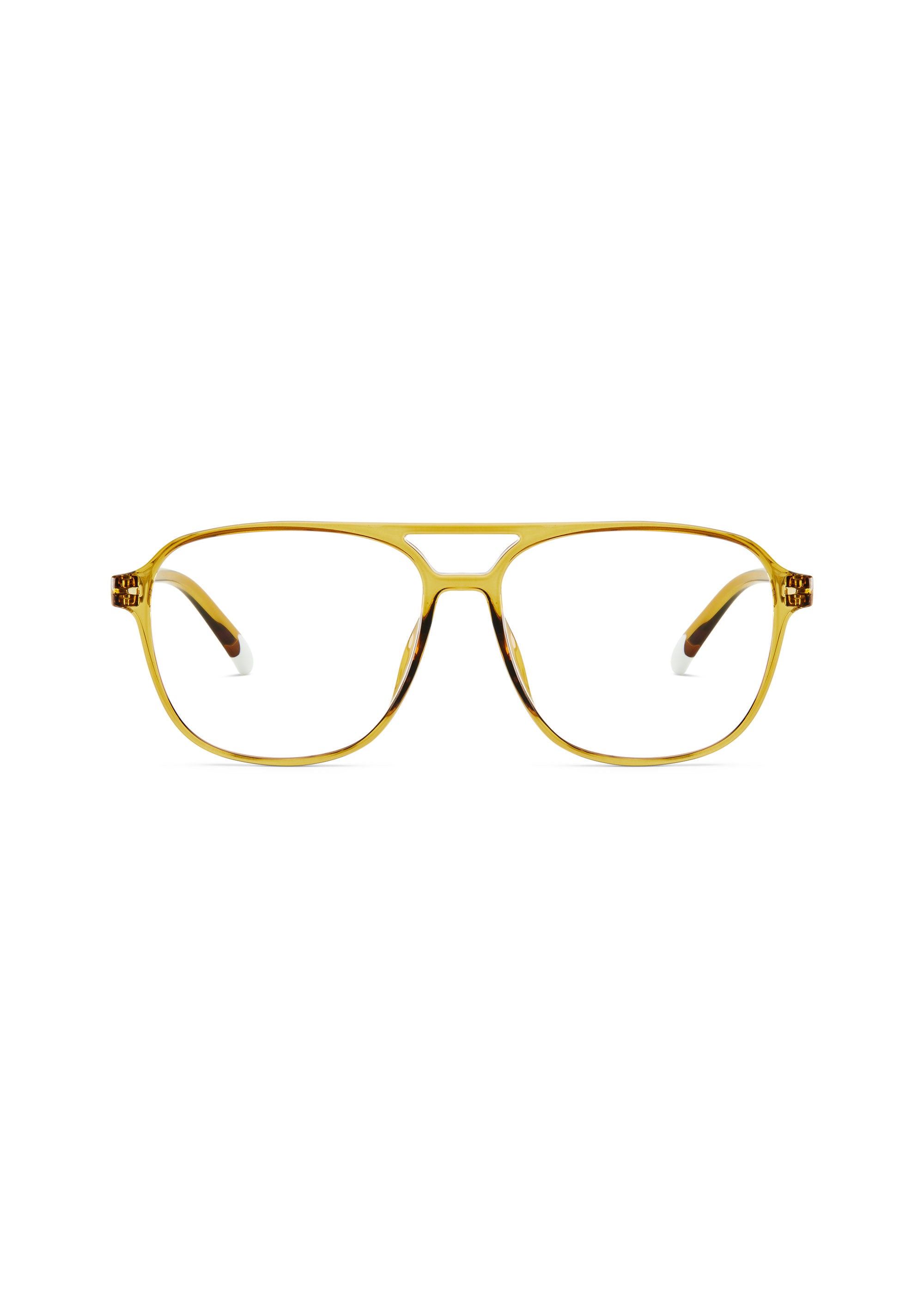 Barner Brad Glossy Blue Light Glasses - Ecru Olive