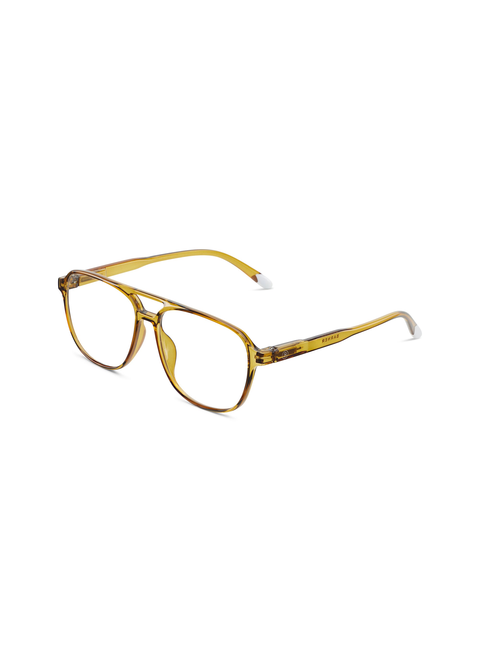 Barner Brad Glossy Blue Light Glasses - Ecru Olive