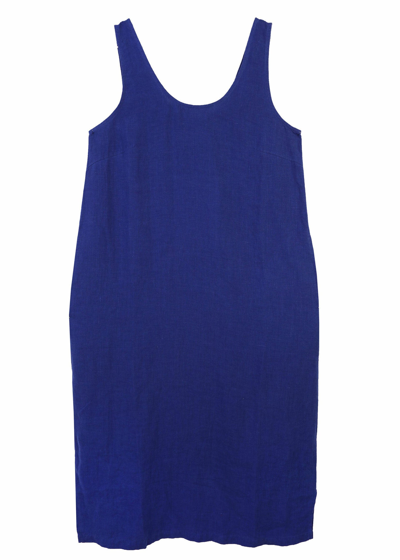 L.F.Markey Basic Linen Shift Dress - Cobalt