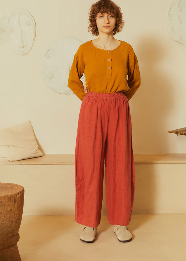 L.F.Markey Basic Linen Trousers - Paprika
