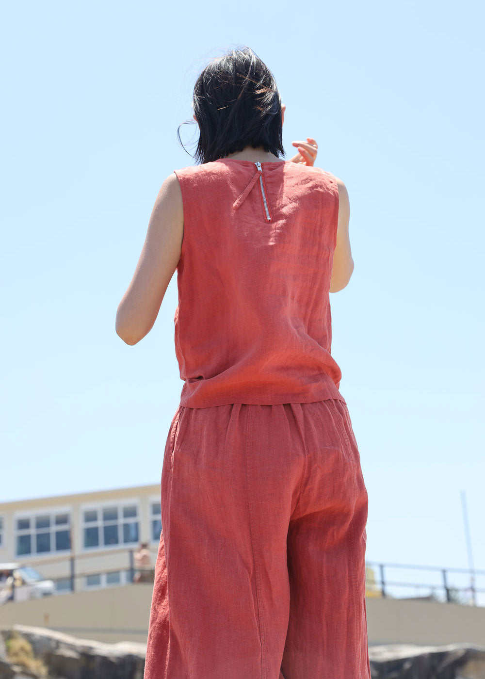 L.F.Markey Basic Linen Trousers - Paprika