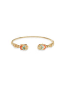 Gas Bijoux Duality Scaramouche bracelet in gold-plated metal with twist enamel detail