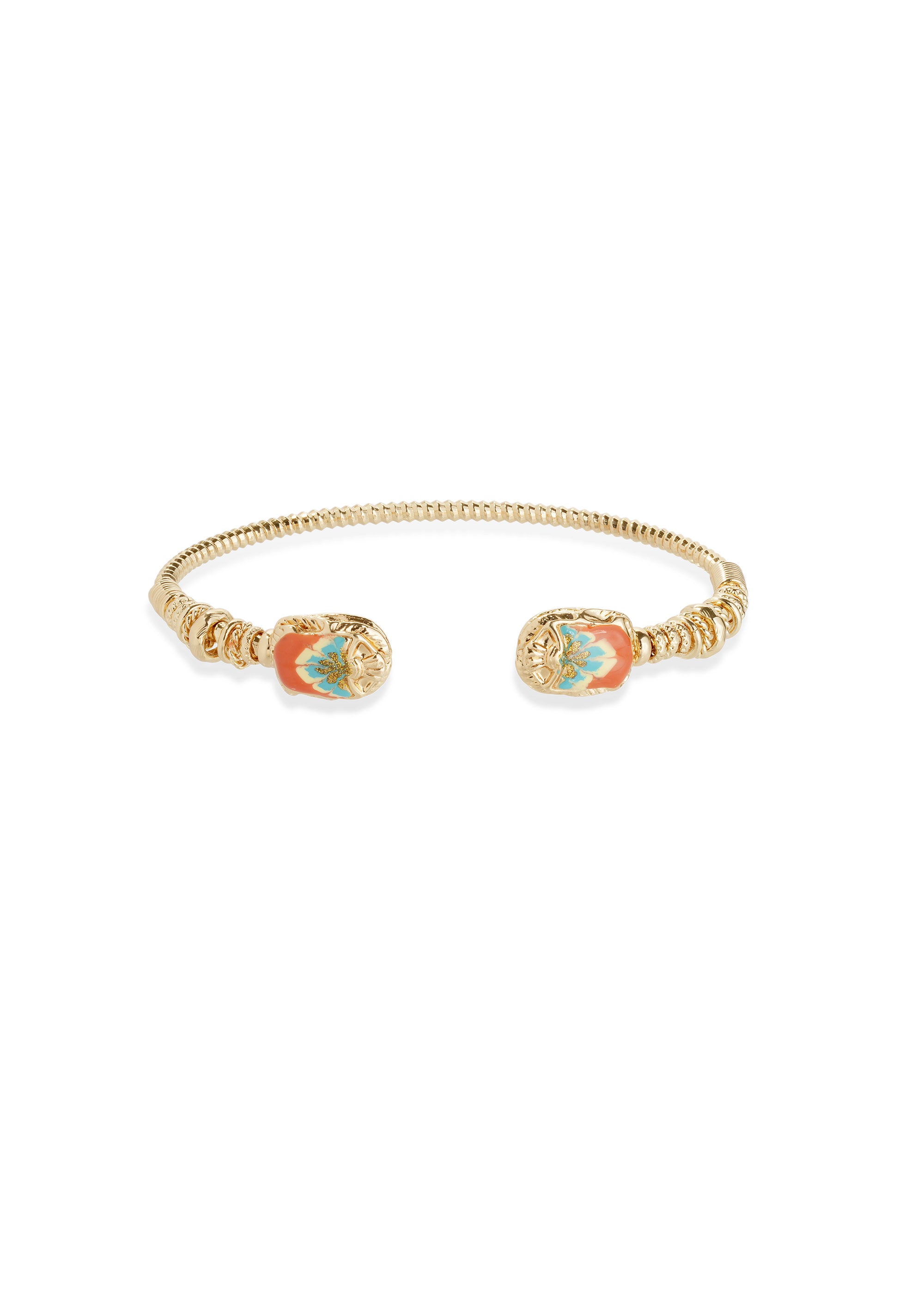 Gas Bijoux Gas Bijoux Duality Scaramouche bracelet in gold-plated metal with twist enamel detail