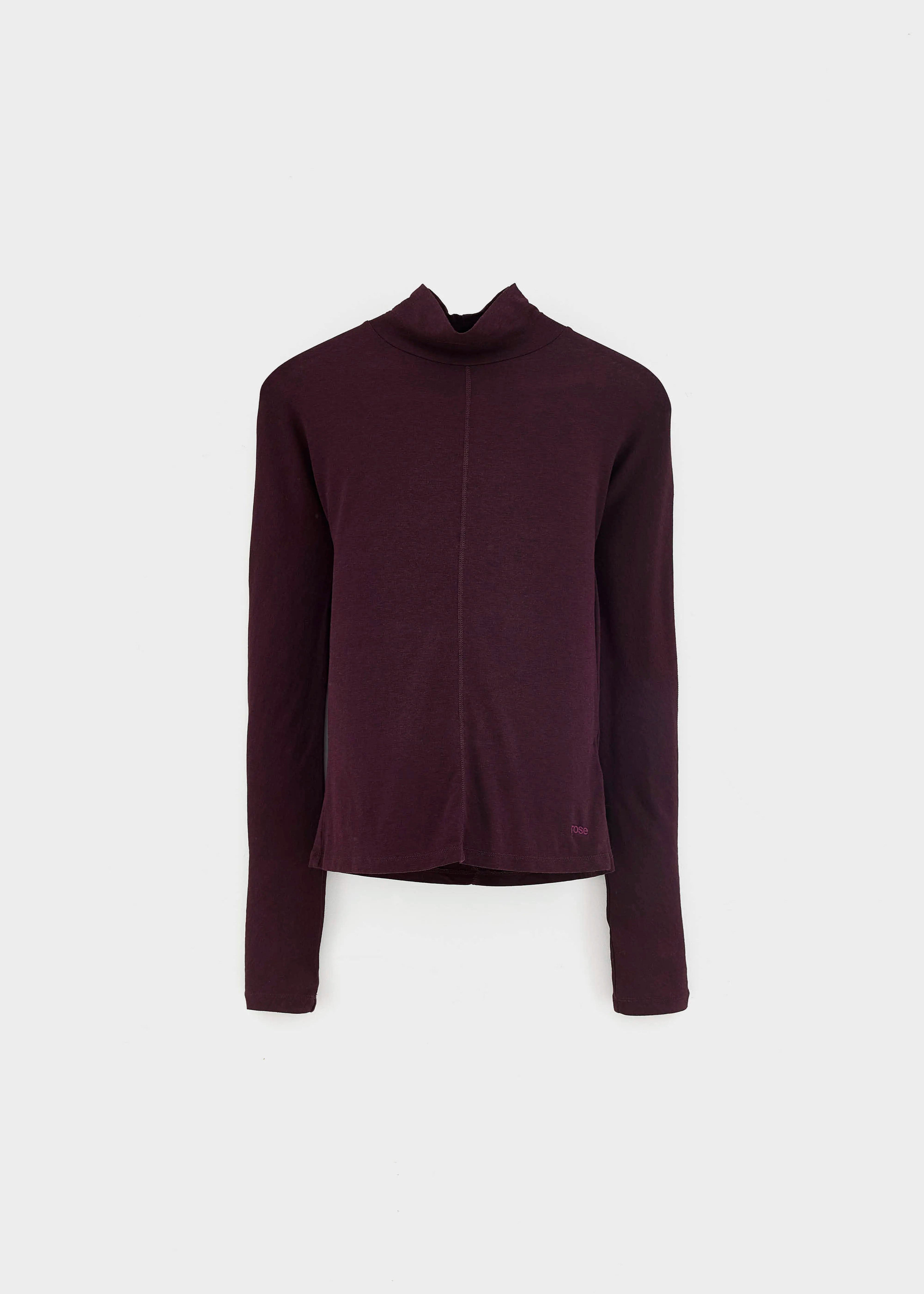 Bellerose Flawy Turtle Neck T-Shirt - Burgundy