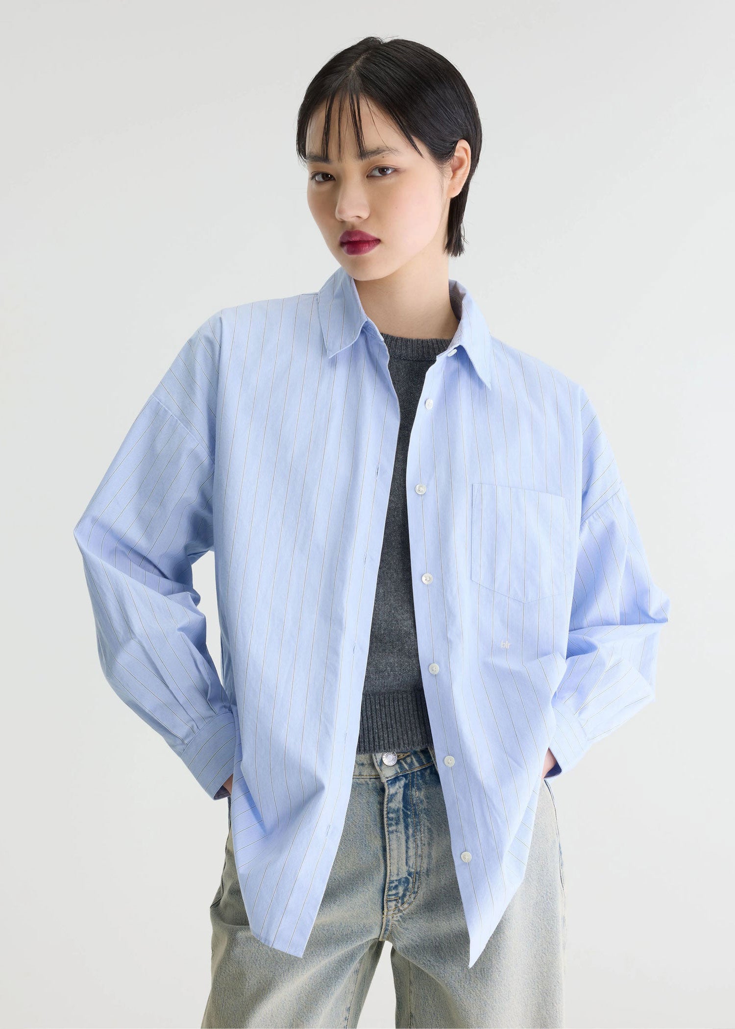 Bellerose Giorgia Striped Poplin Shirt