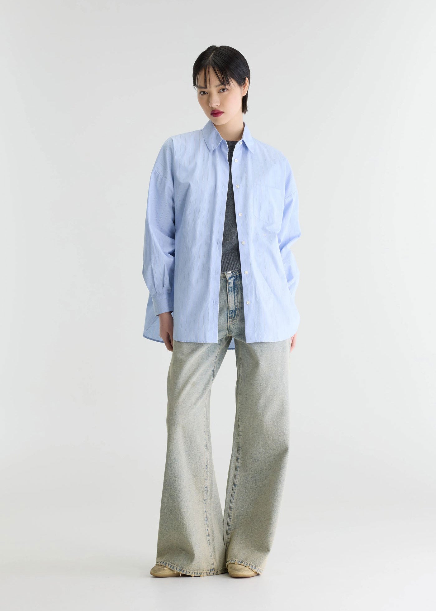 Bellerose Giorgia Striped Poplin Shirt