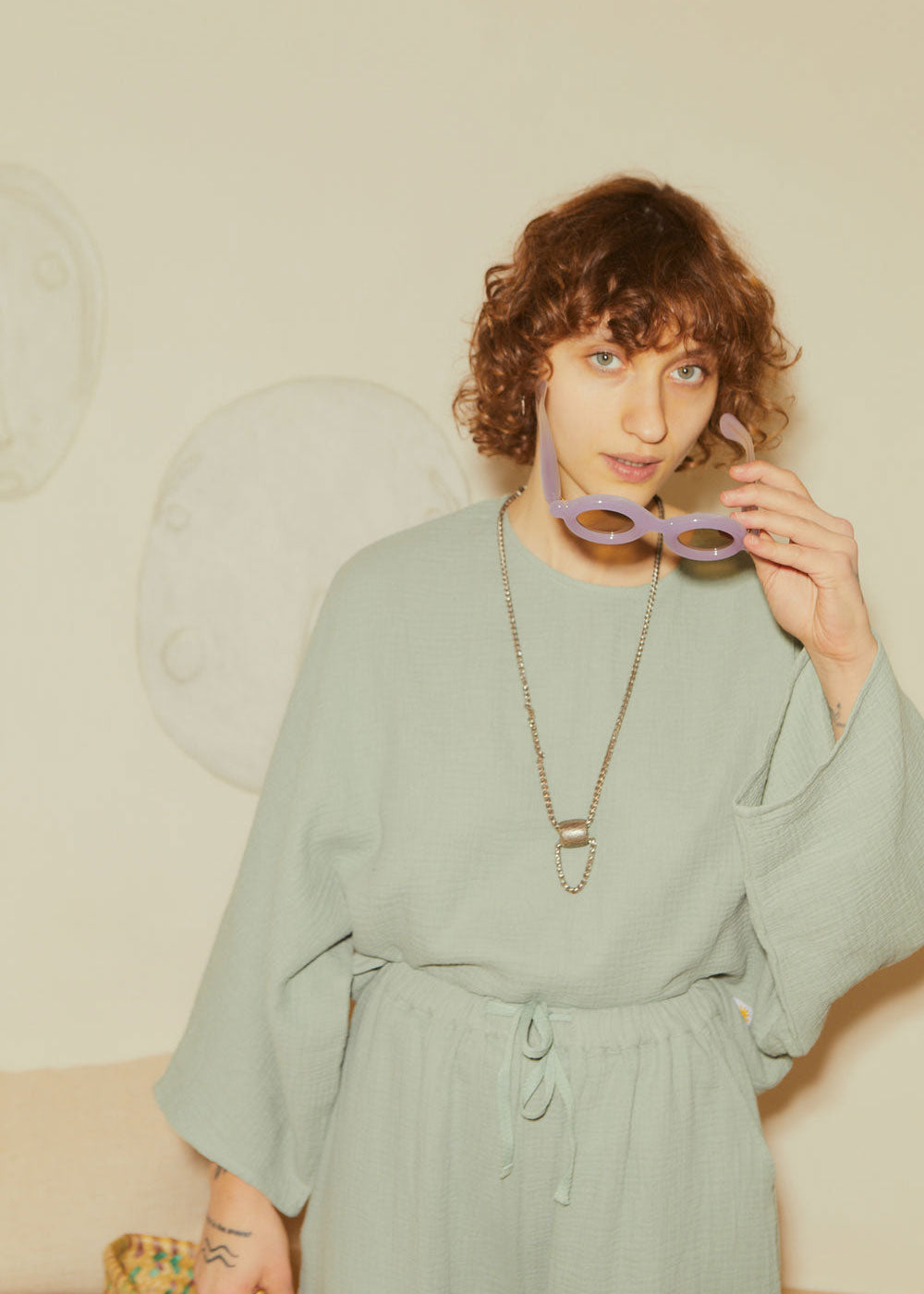 L.F.Markey Casper Top - Duck Egg