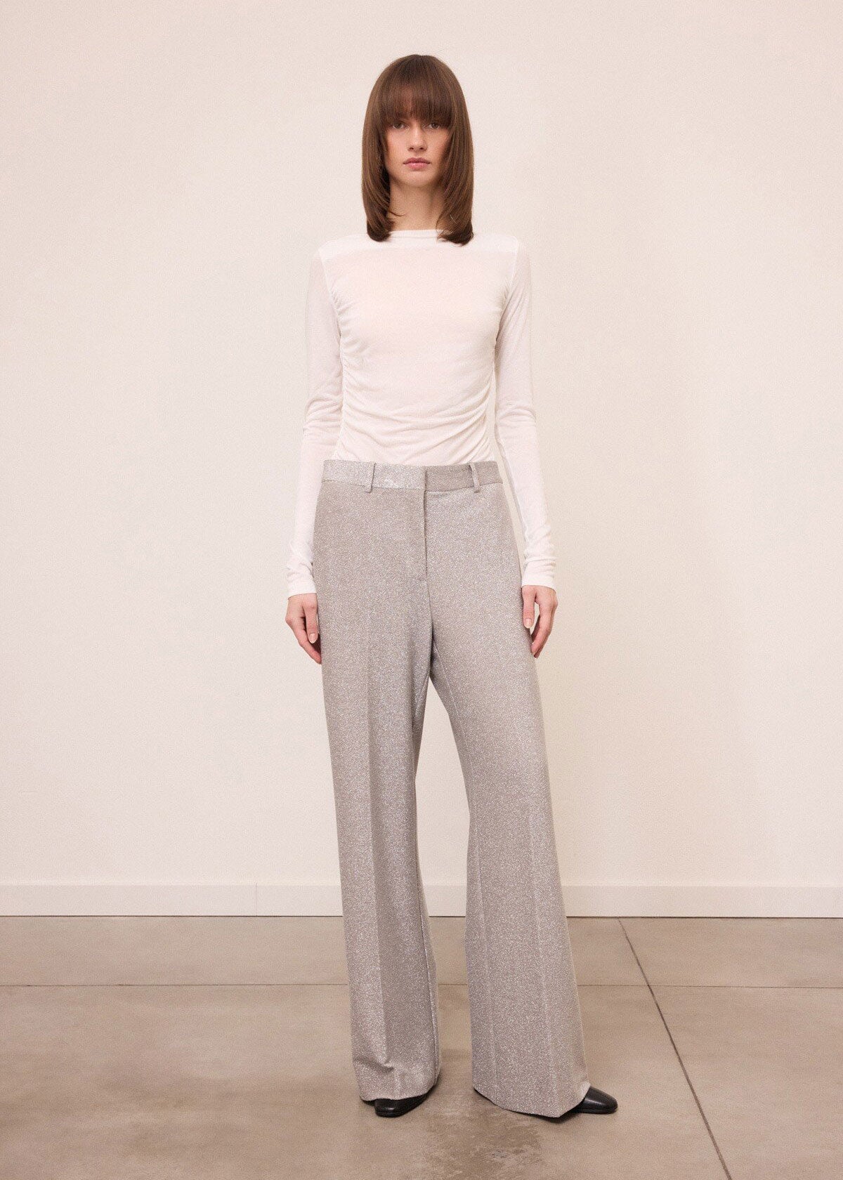 ottod'Ame Palazzo Trousers - Silver
