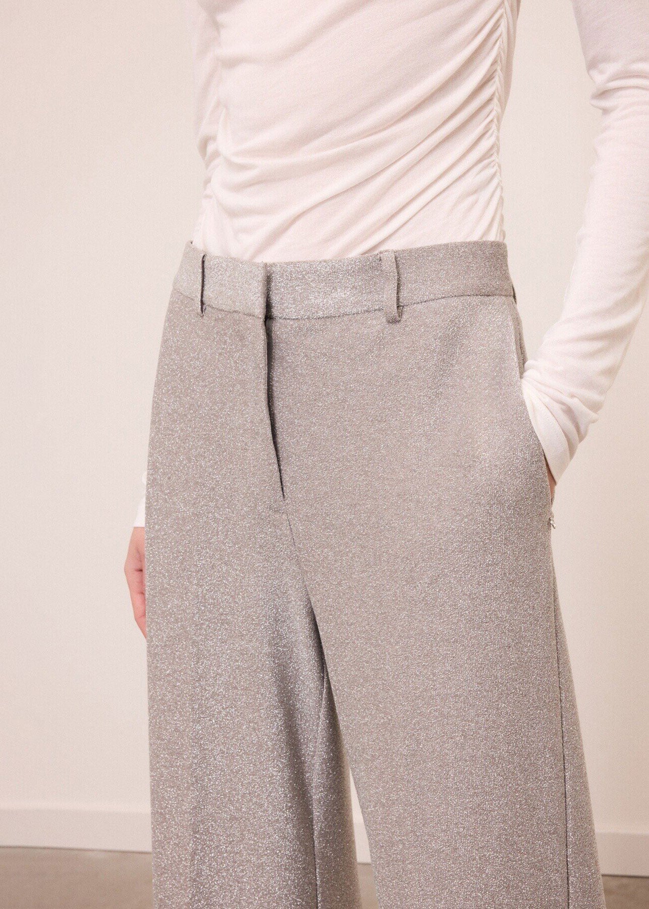 ottod'Ame Palazzo Trousers - Silver