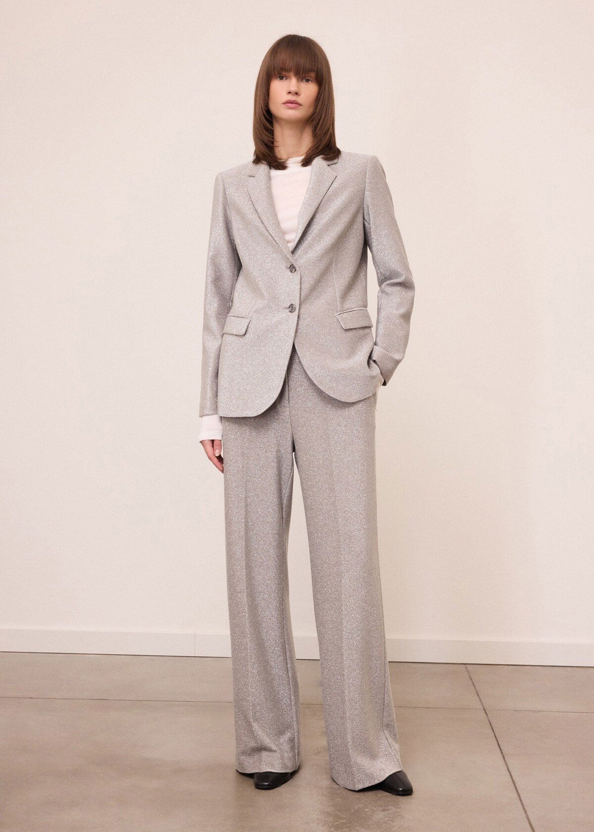 ottod'Ame Palazzo Trousers - Silver