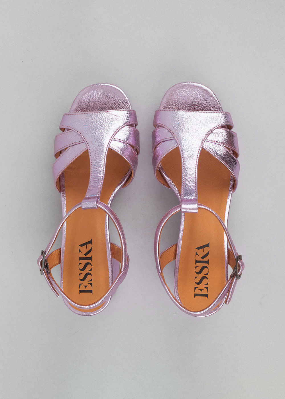 Esska Charlie Metallic Lilac T-Bar Sandal