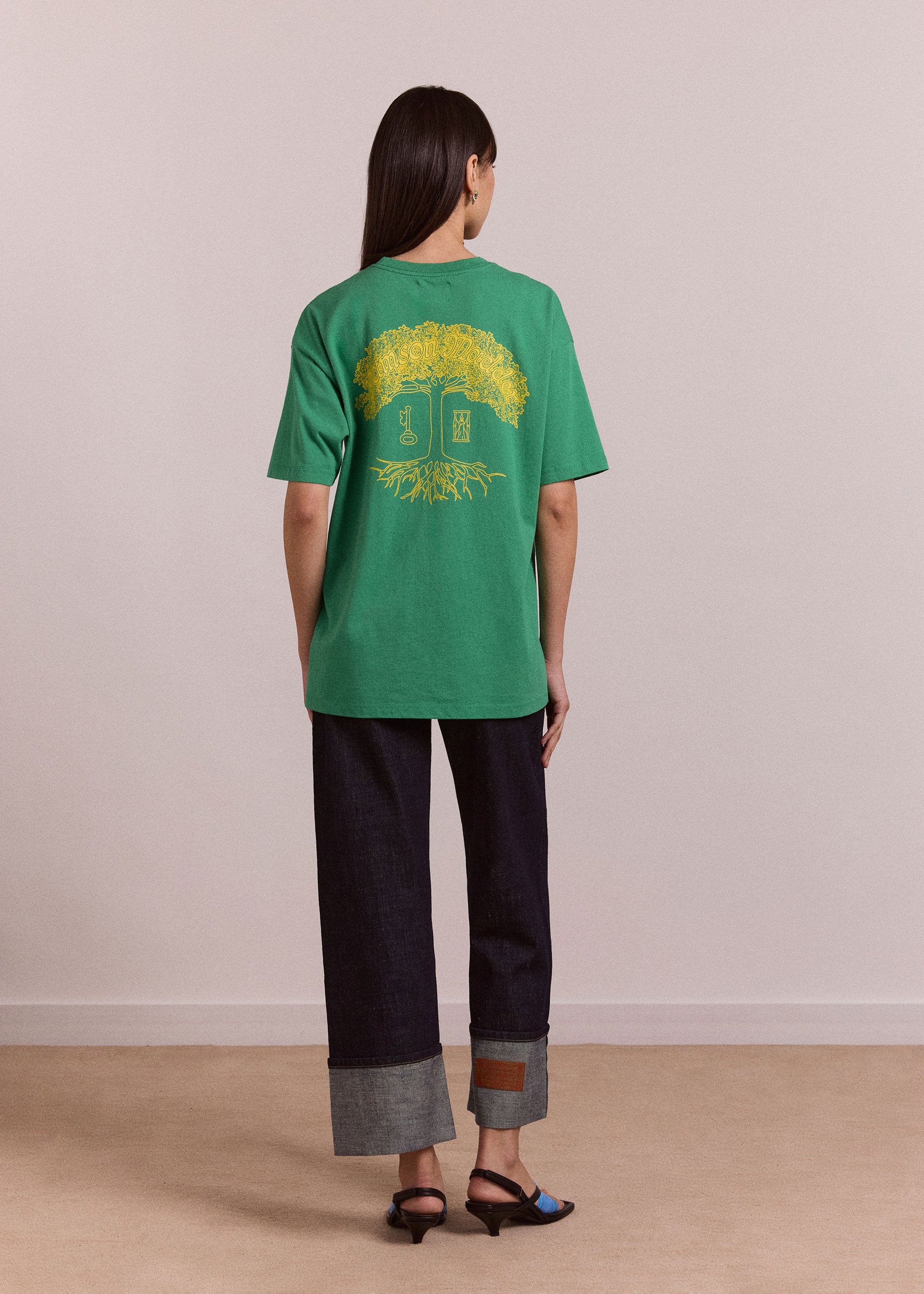 Damson Madder Daily Rituals Graphic Tee - Green