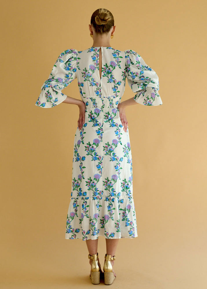 Neve & Noor Sophia Dress - Lilac Trellis