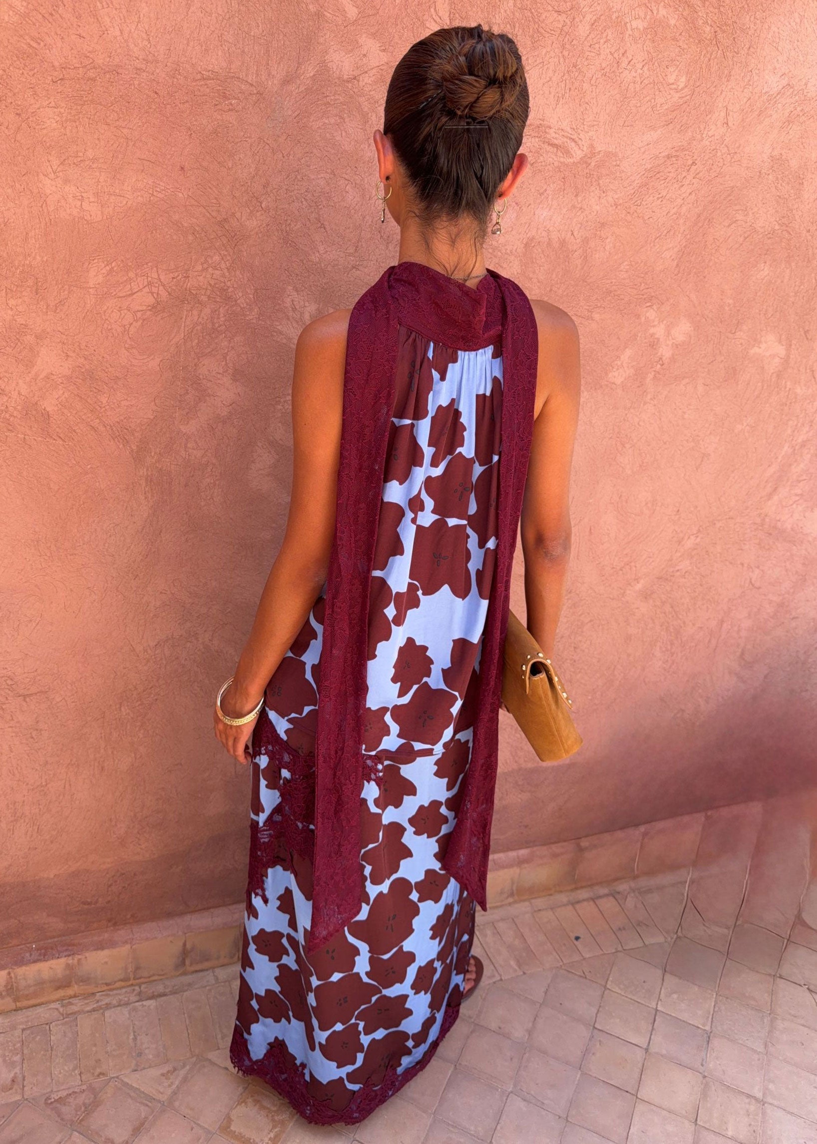 Never Fully Dressed Burgundy Jaden Floral Lily Top