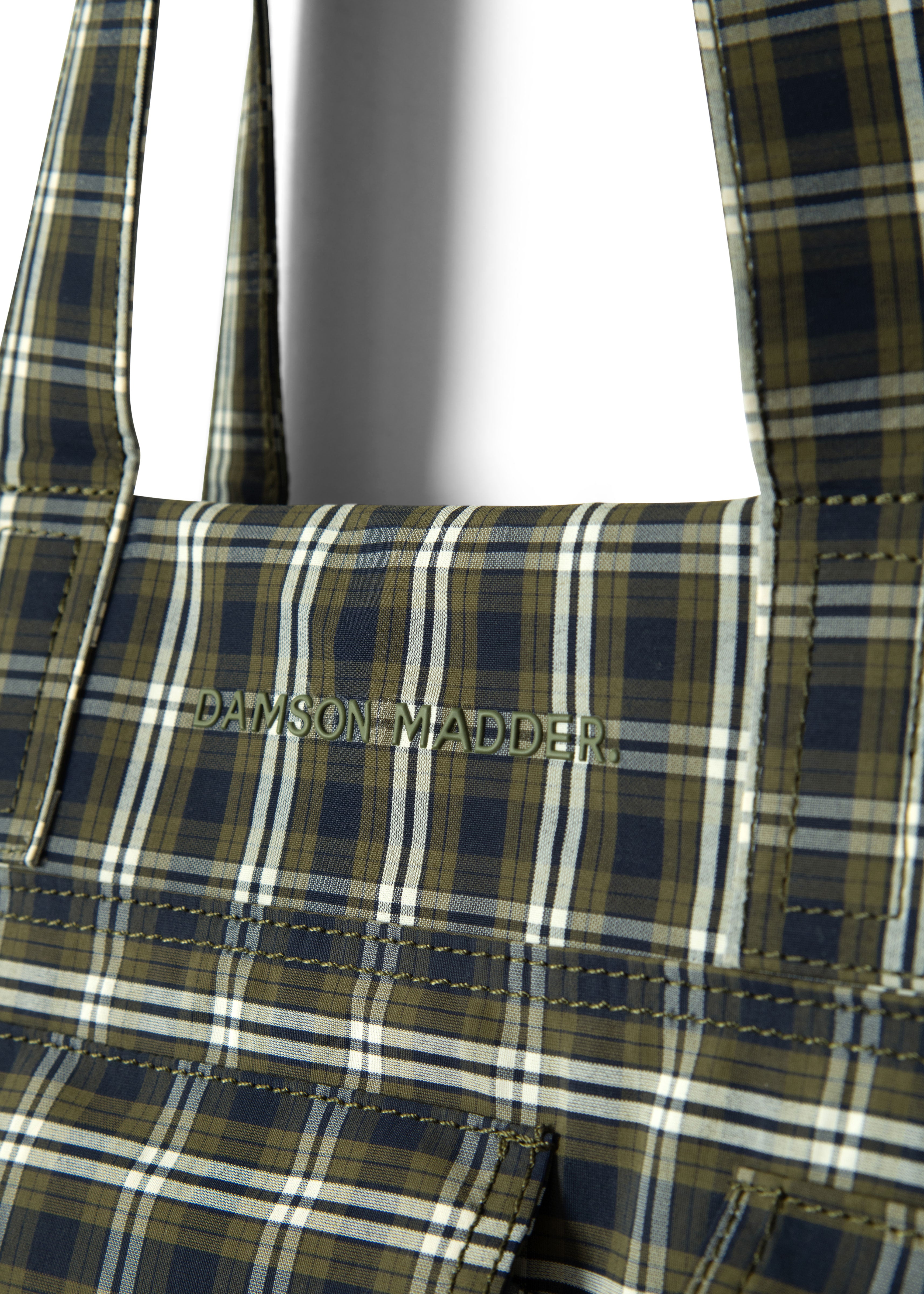 Damson Madder Eliza Bag - Navy Green Check