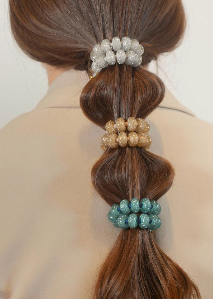 Scrunchie Is Back BICHOUS Glitter Donuts Hair Tie Bracelet - Brown