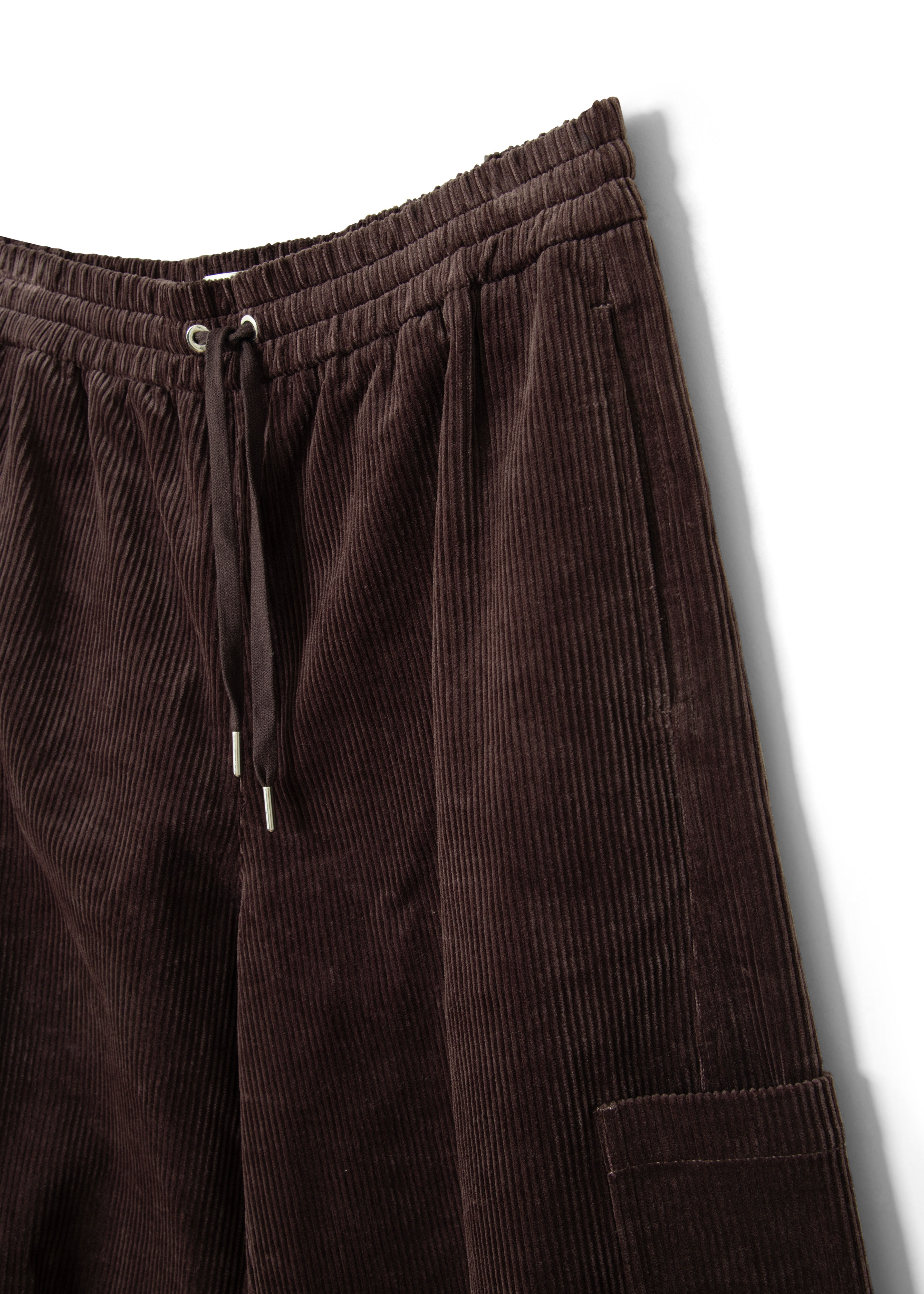 Damson Madder Felix Cord Trousers - Chocolate