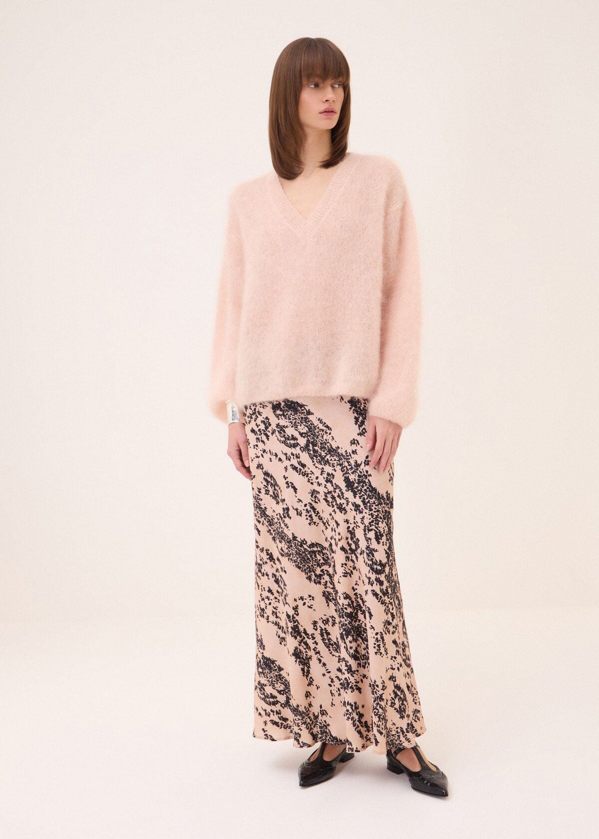 ottod'Ame Oversized V-Neck Sweater - Rose