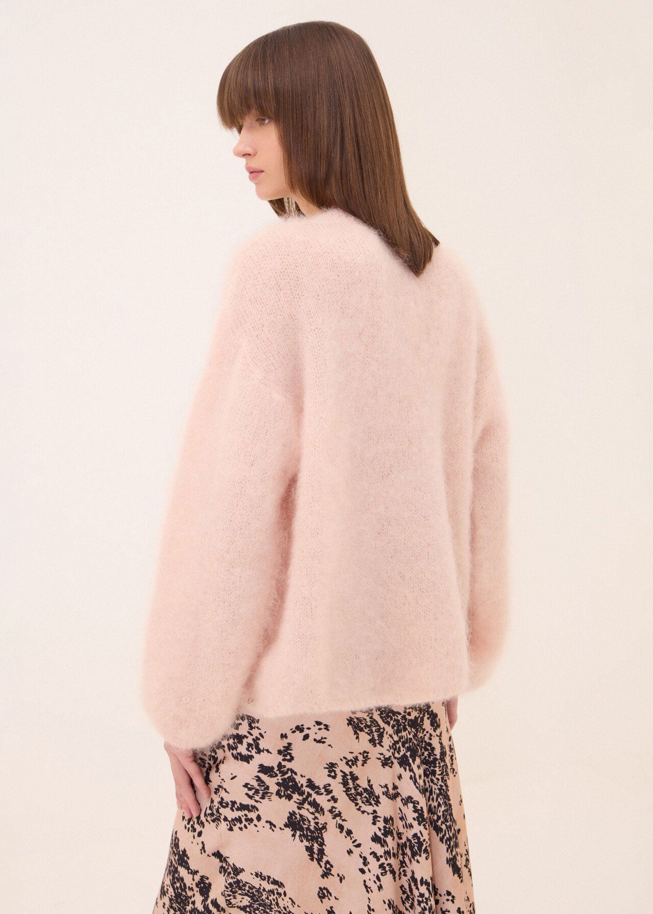ottod'Ame Oversized V-Neck Sweater - Rose