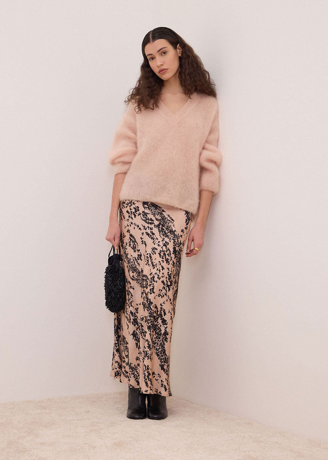 ottod'Ame Oversized V-Neck Sweater - Rose