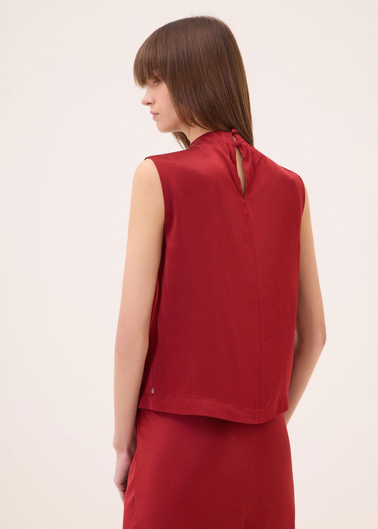ottod'Ame Sleeveless Top with Draped Neck