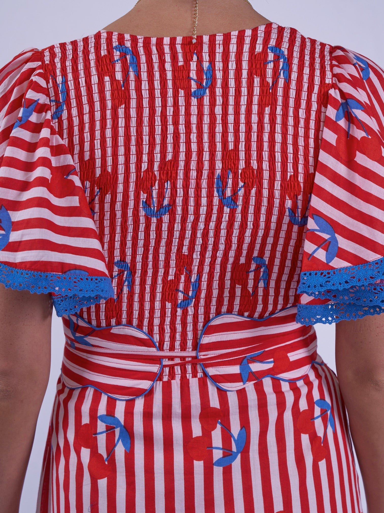 New Day Originals Feather Dress - Cherry Stripe