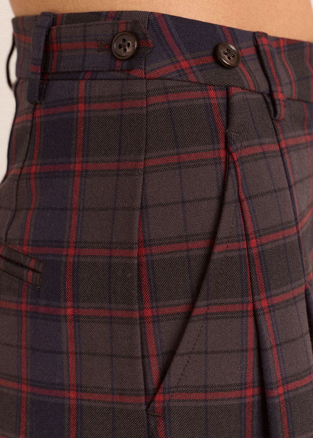 Damson Madder Haisley Trouser - Sirius Check