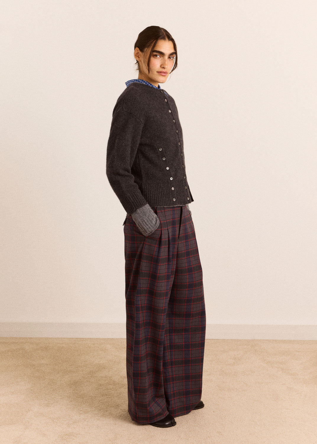 Damson Madder Haisley Trouser - Sirius Check