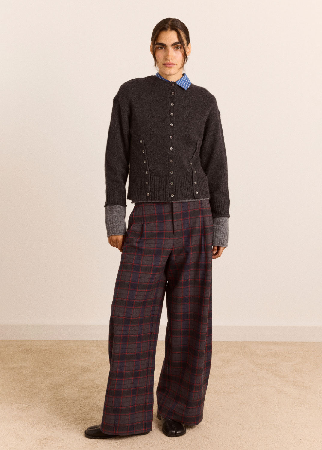 Damson Madder Haisley Trouser - Sirius Check