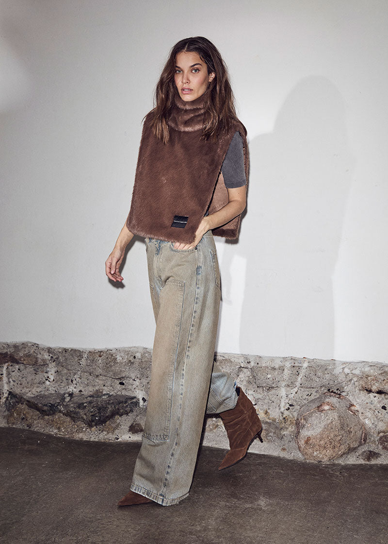 Haute L’amitié Fur Neck Warmer - Brown