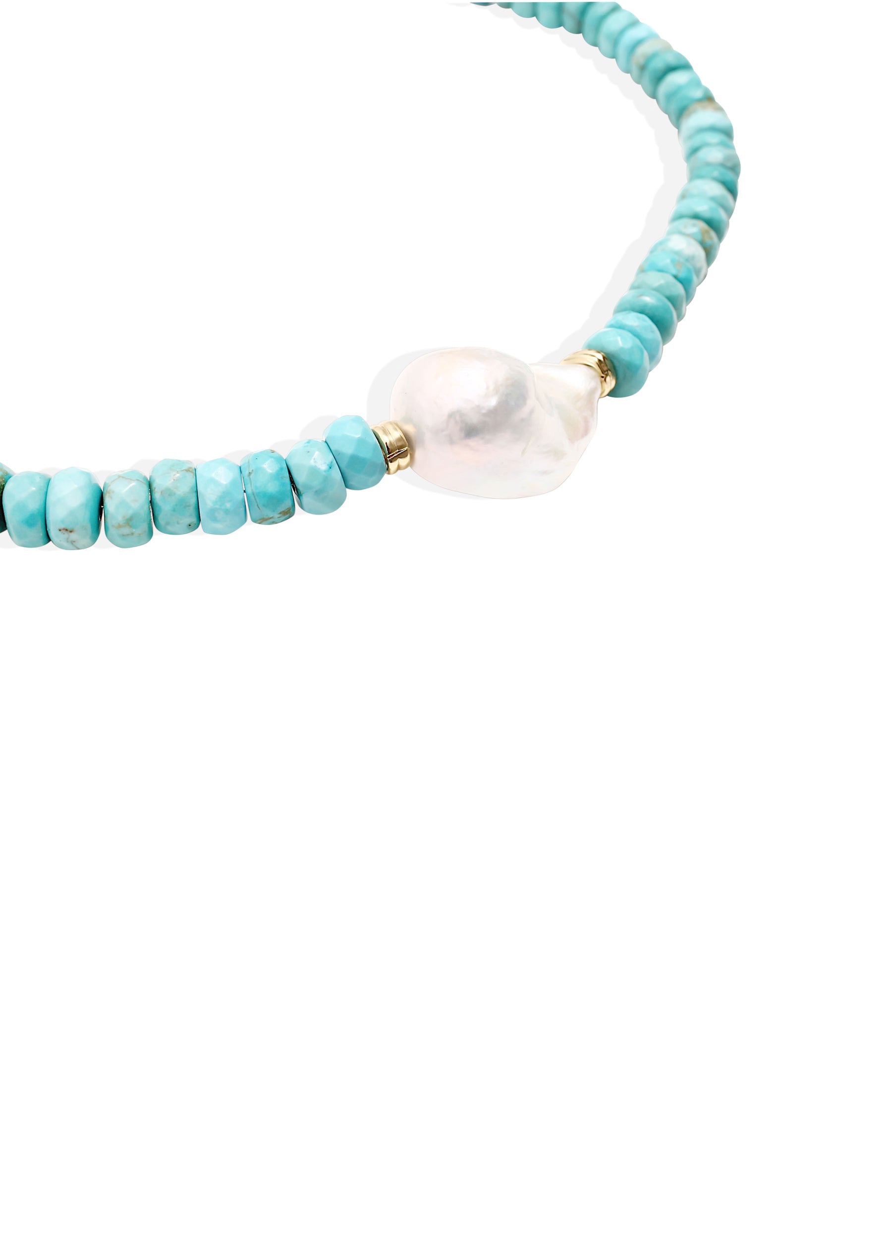 By Alona Iman Necklace - Turquoise and Pearl
