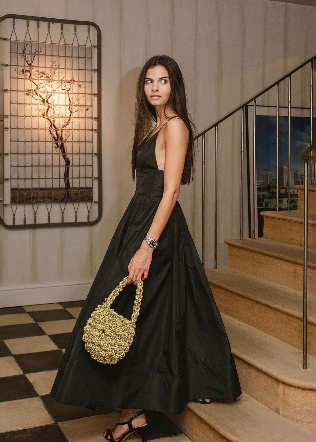 Isla De Gar Hive Luxe Cord Bag - Gold