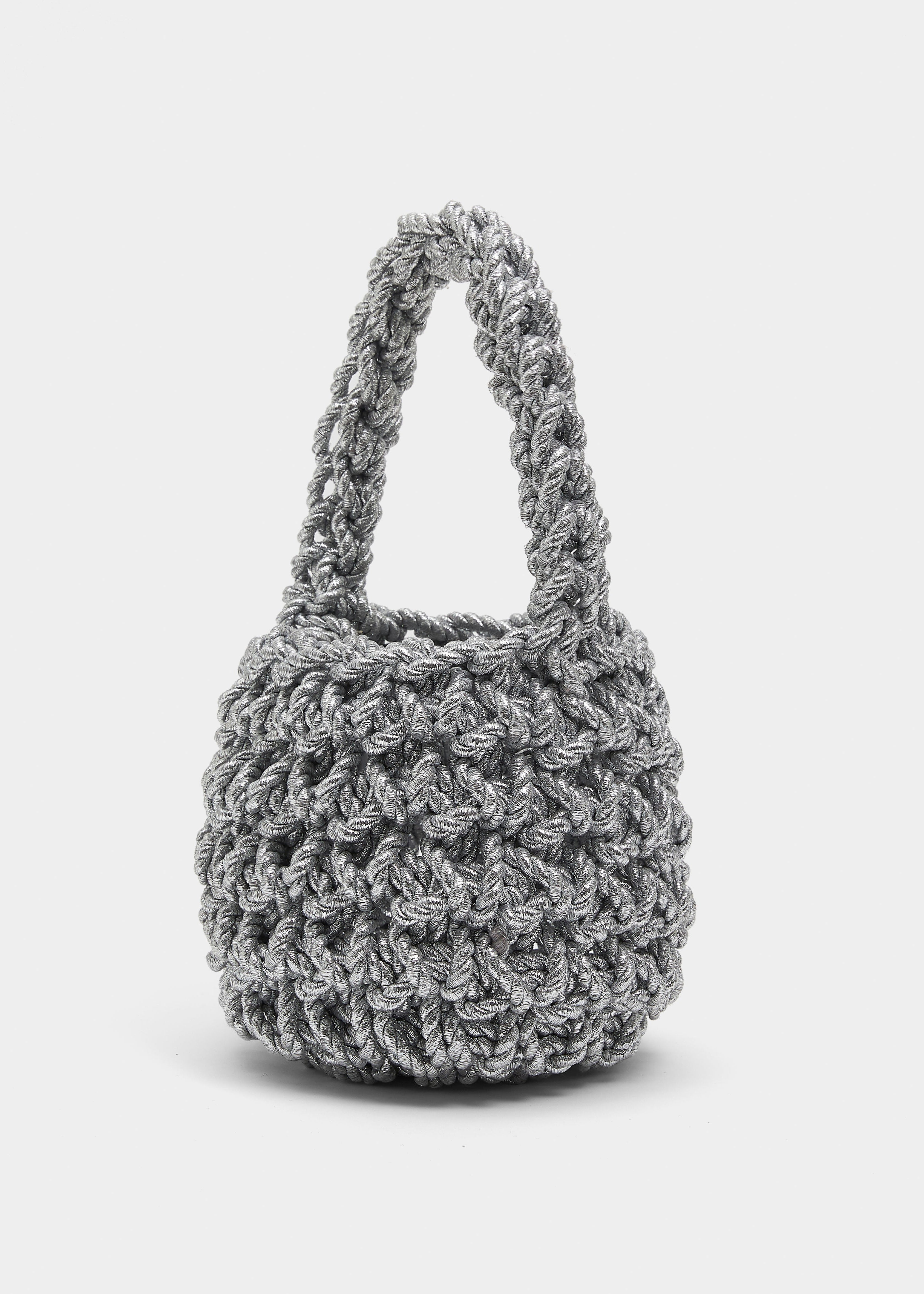 Isla De Gar Hive Luxe Cord Bag - Silver