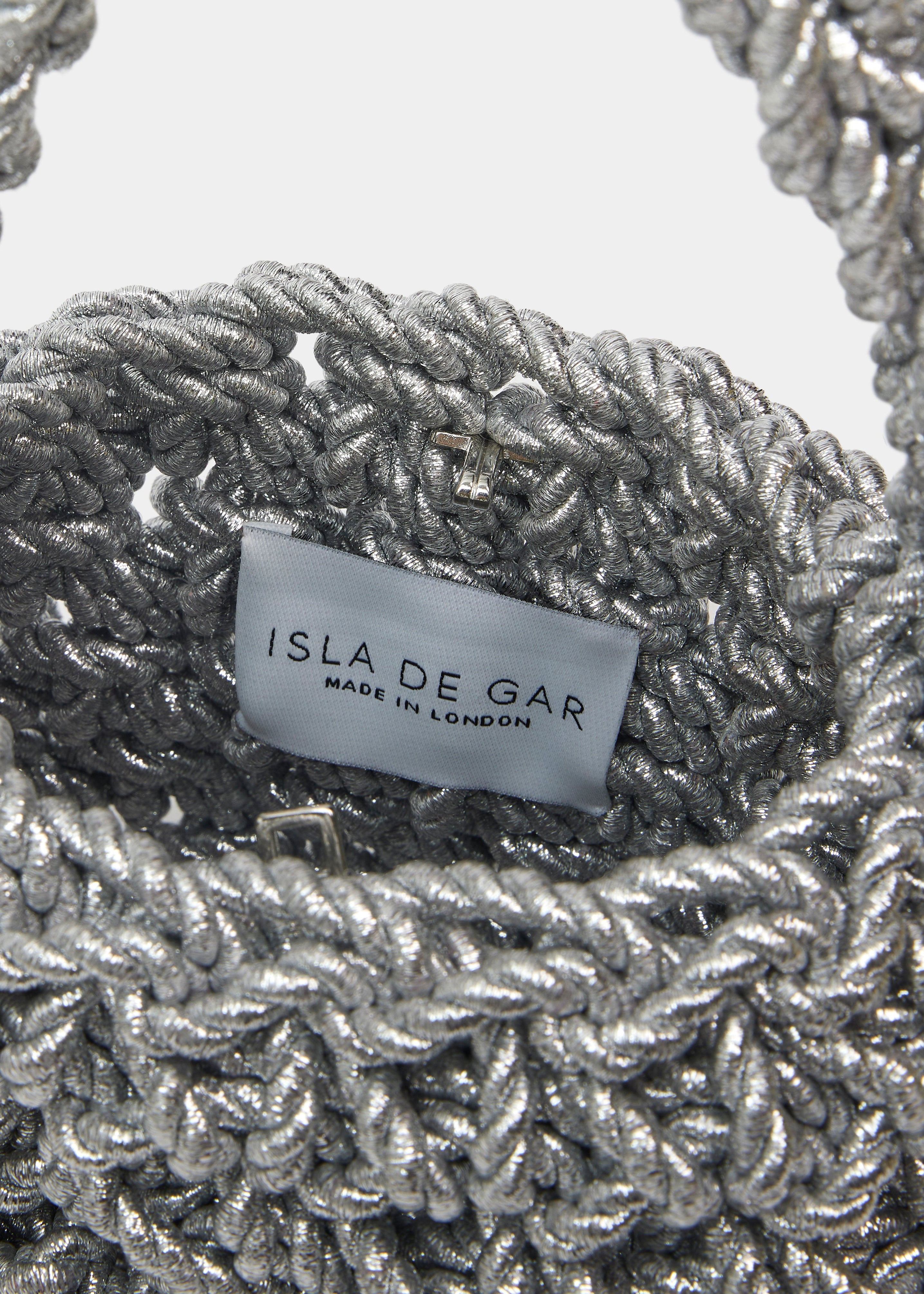 Isla De Gar Hive Luxe Cord Bag - Silver