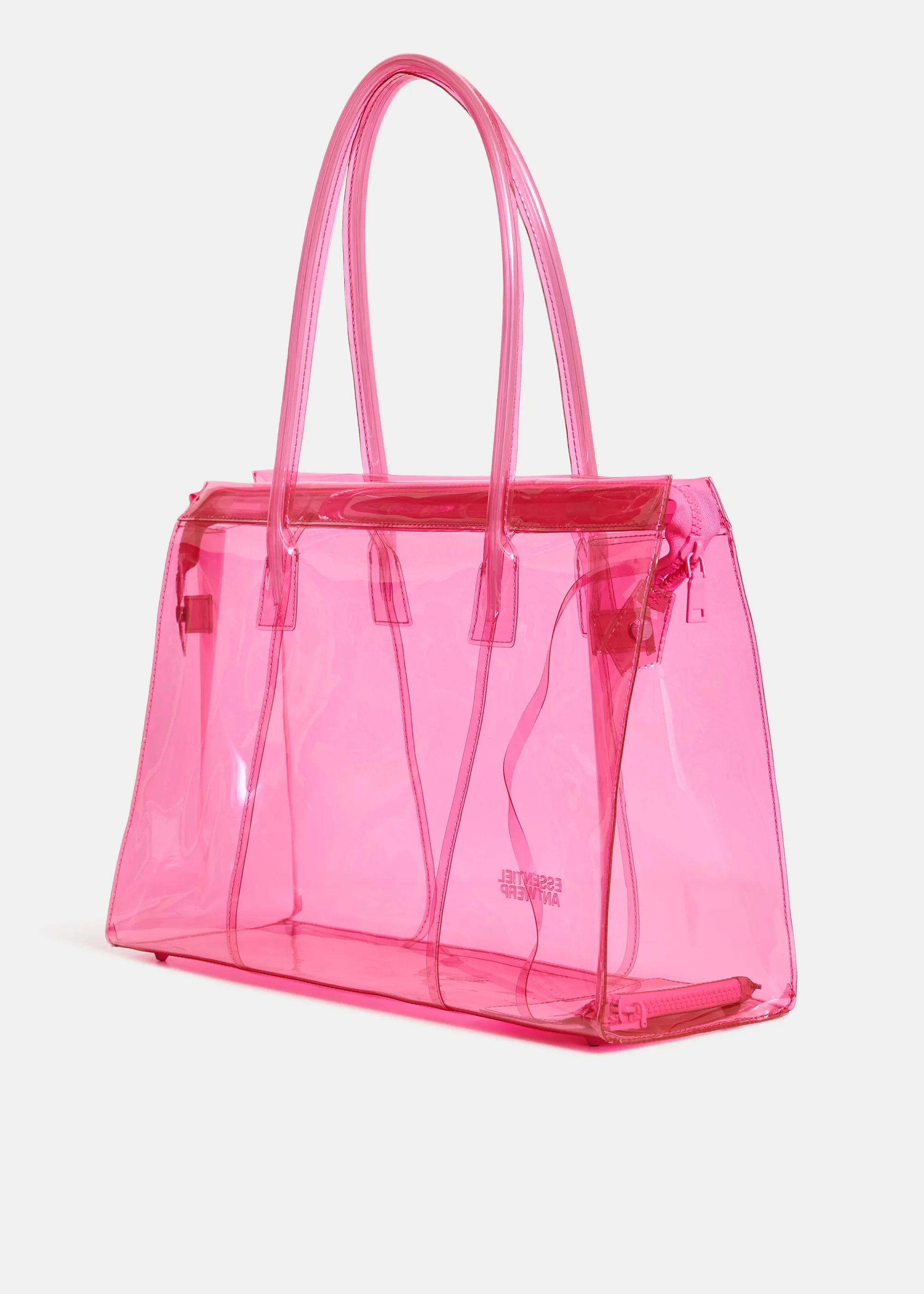Essentiel Antwerp Jano Clear Tote Bag - Pink