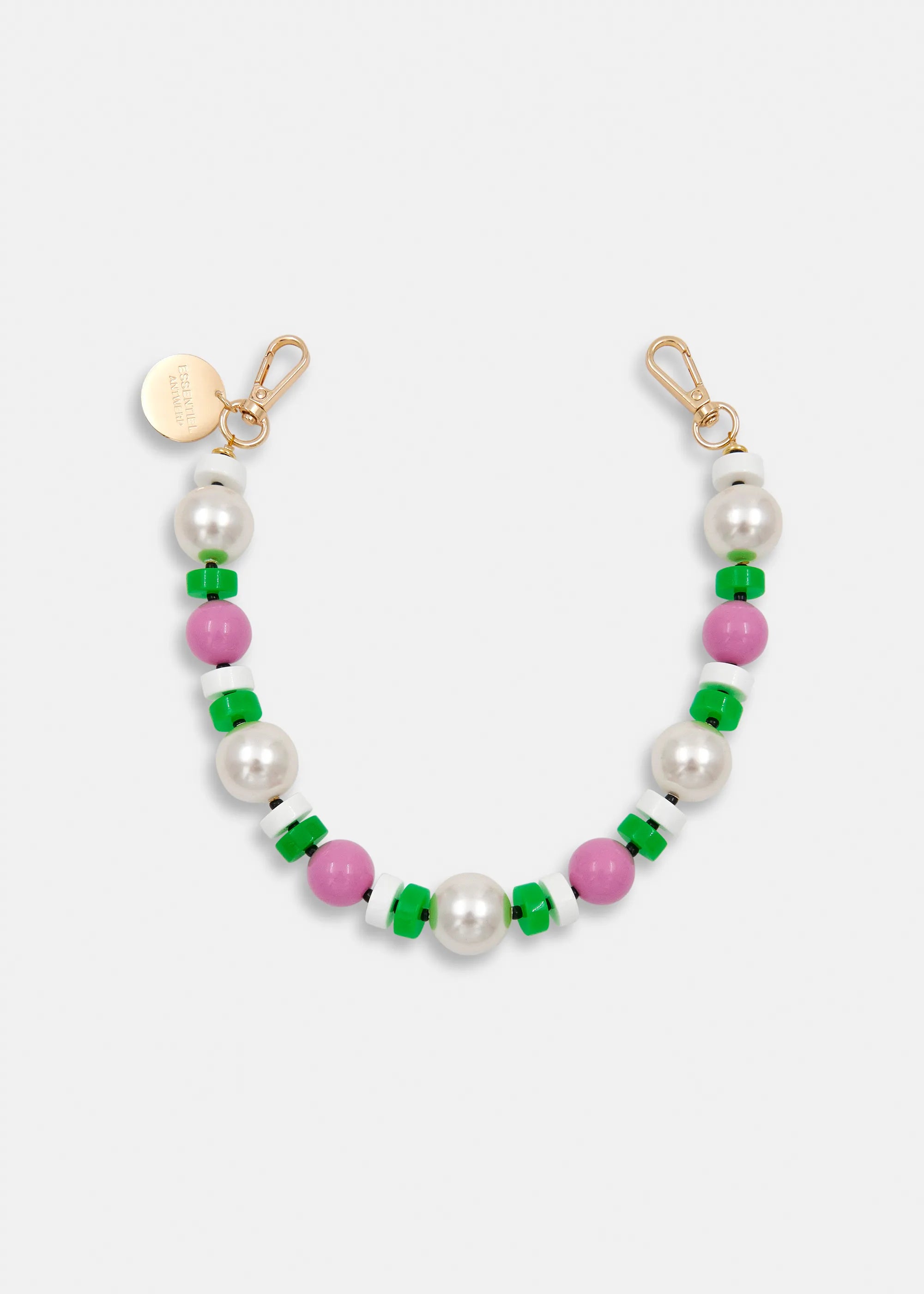 Essentiel Antwerp Jekko Bag Chain Necklace - Pink Green